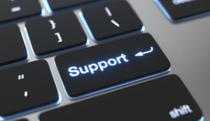 Keyboard with Support Key